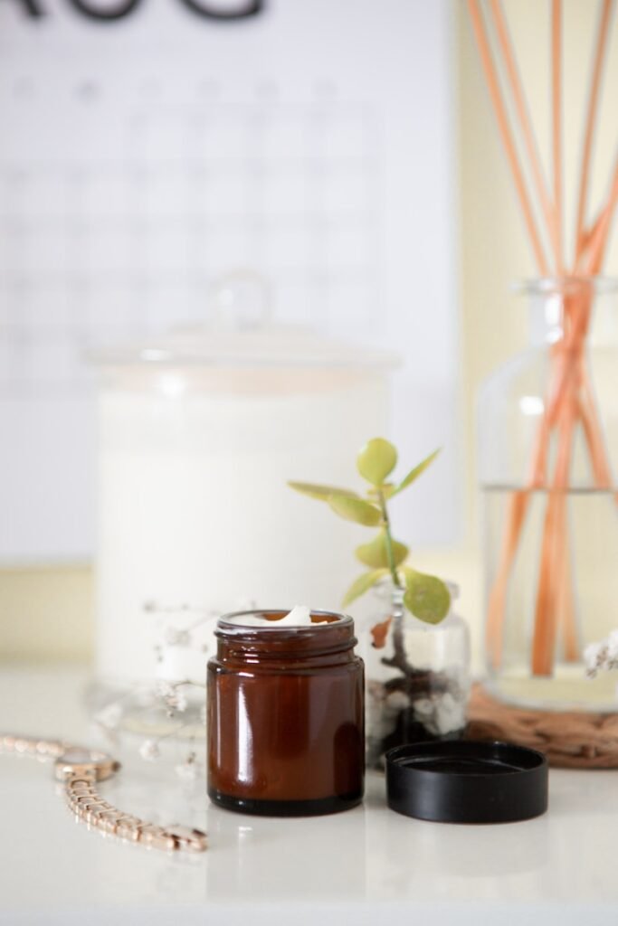 Premium beauty products - luxurious moisturizer bottle
