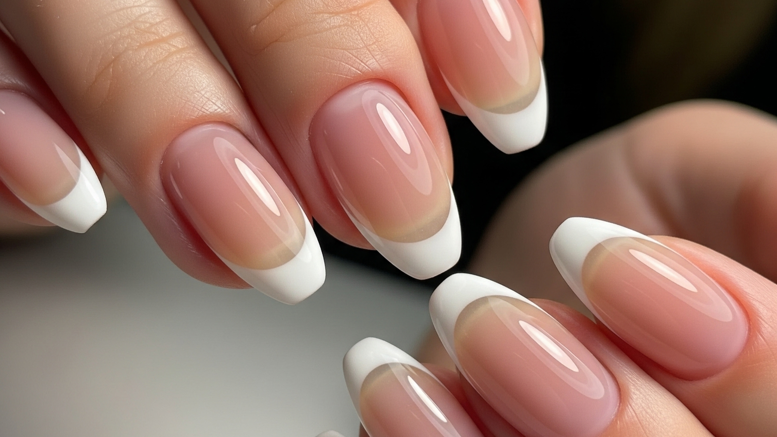 a nude color acrylic nails care